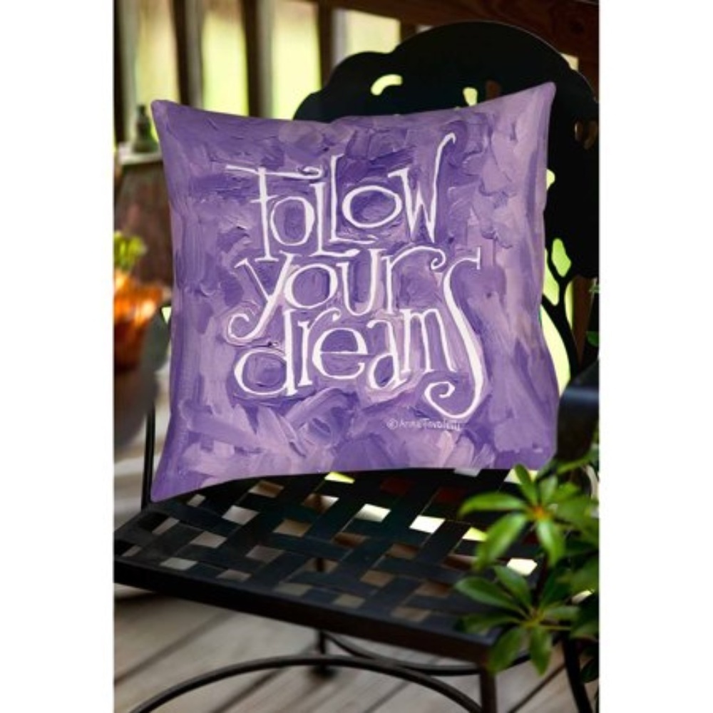 Follow Your Dreams Decorative Pillow 14" x 14"